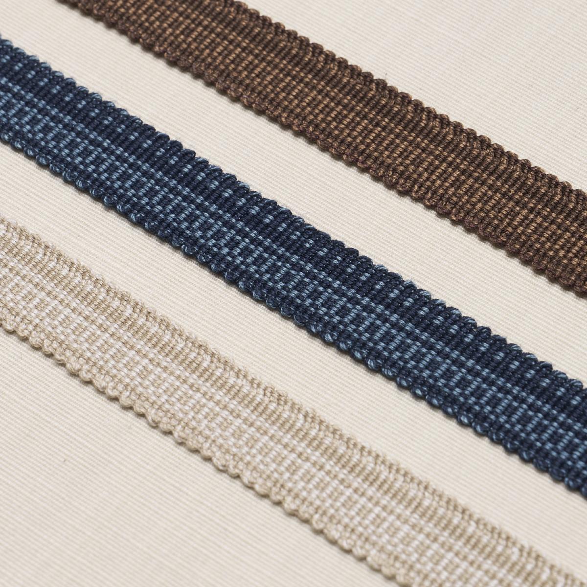 Schumacher Chestnut Cotton Stri Tape Narrow