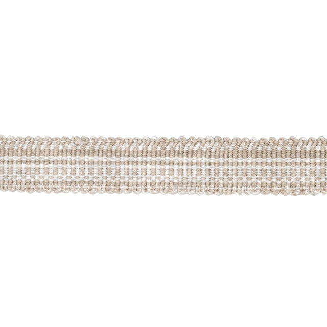 Schumacher Sand Cotton Stri Tape Narrow