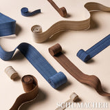 Schumacher Cotton Stri Tape Wide Indigo Trim