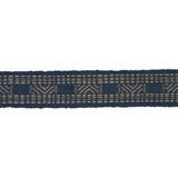 Schumacher Indigo Nael Linen Cotton Tape