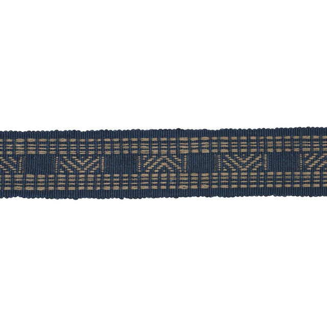 Schumacher Indigo Nael Linen Cotton Tape