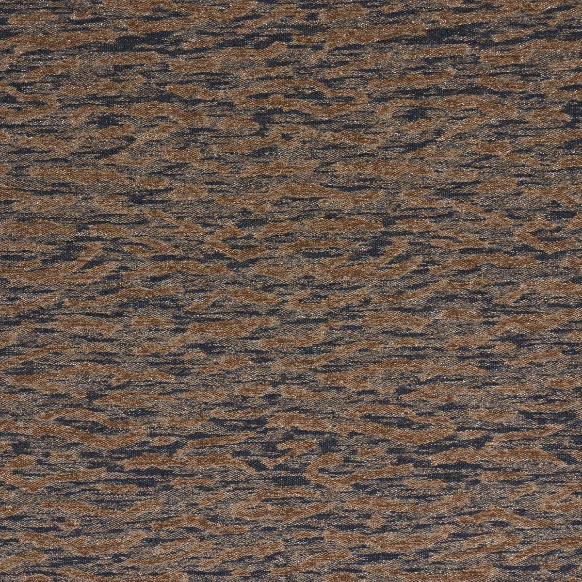Schumacher Altamira Navy/Brown Fabric