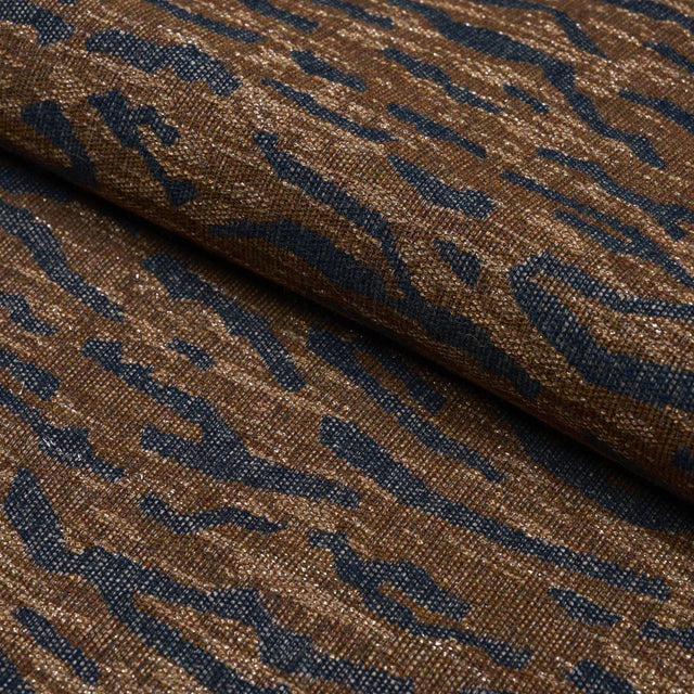 Schumacher Altamira Navy/Brown Fabric