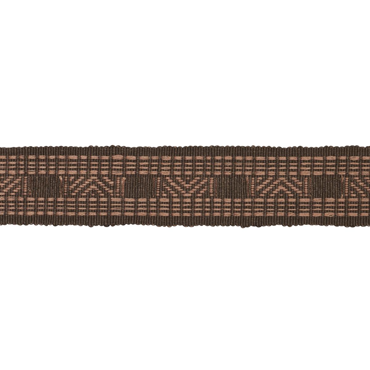 Schumacher Cedar Brown Nael Linen Cotton Tape