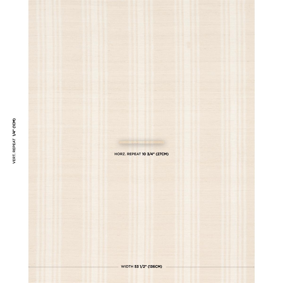 Schumacher Cassia Handwoven Silk Stripe Natural Fabric