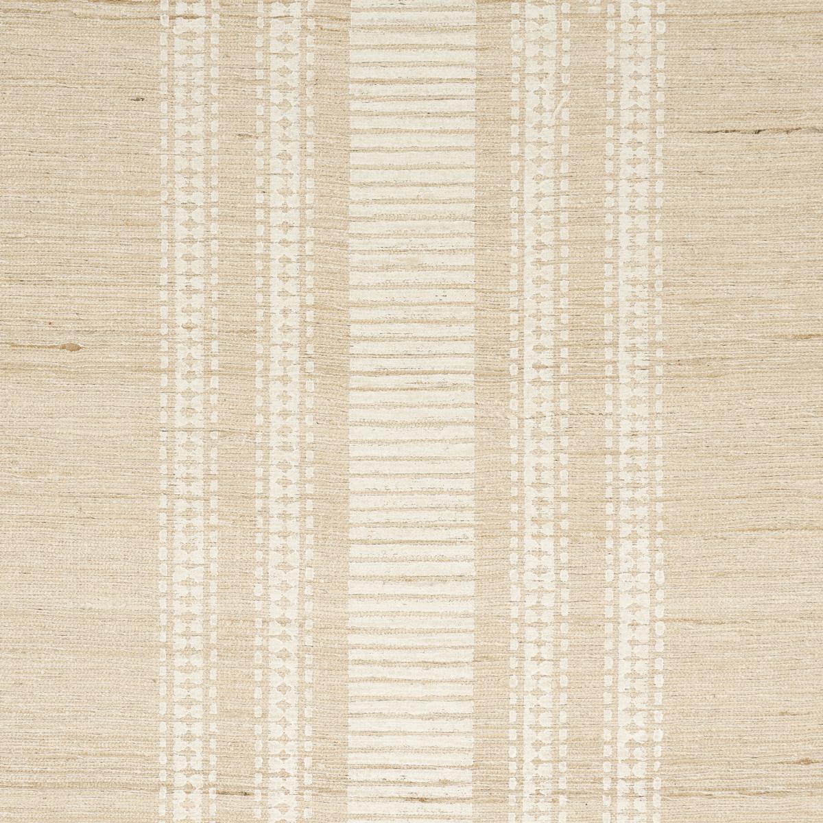 Schumacher Cassia Handwoven Silk Stripe Natural Fabric