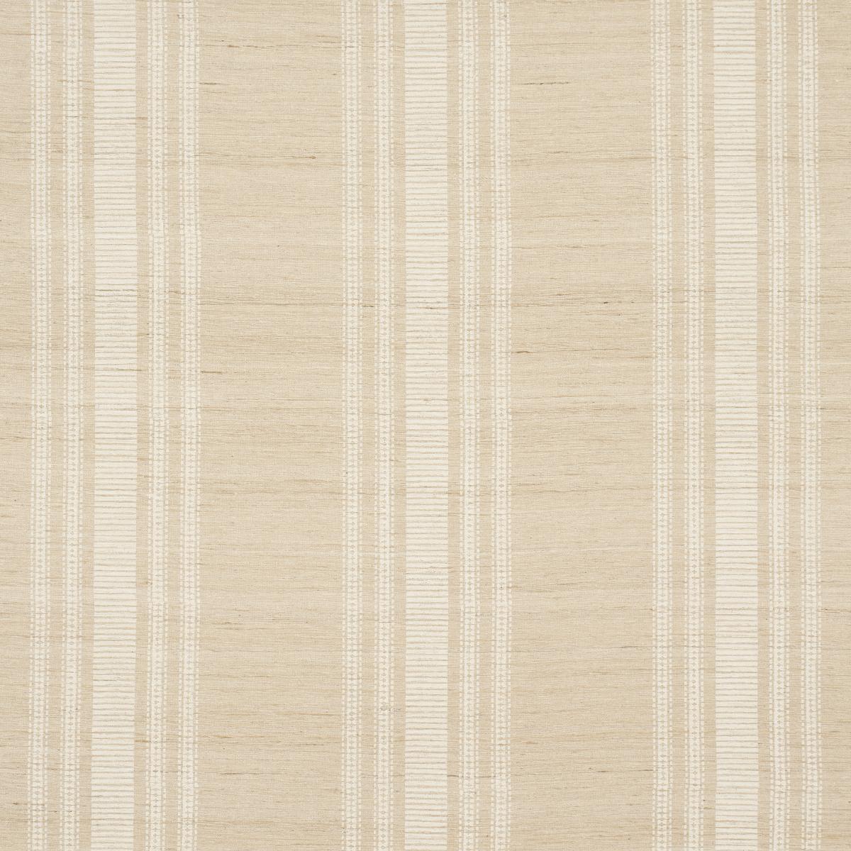 Schumacher Cassia Handwoven Silk Stripe Natural Fabric
