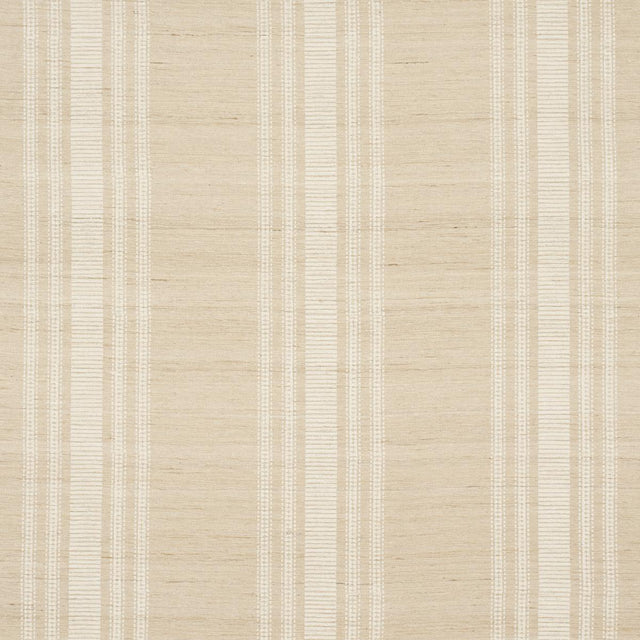 Schumacher Cassia Handwoven Silk Stripe Natural Fabric