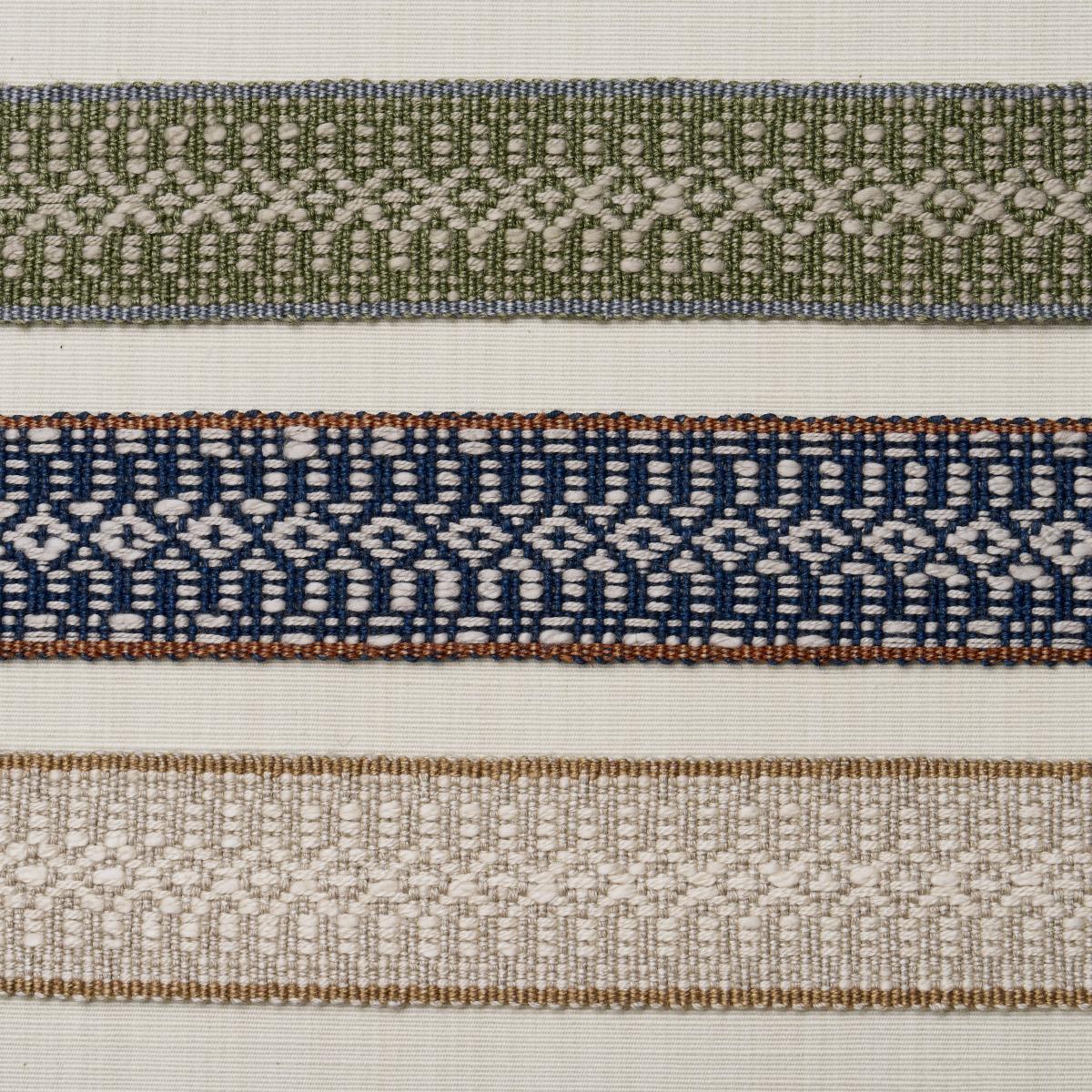 Schumacher Helena Linen Cotton Tape Fern Trim