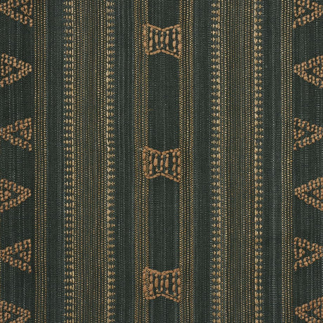 Schumacher Nima Embroidered Cotton Linen Jungle Green Fabric