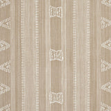 Schumacher Nima Embroidered Cotton Linen Tan Fabric