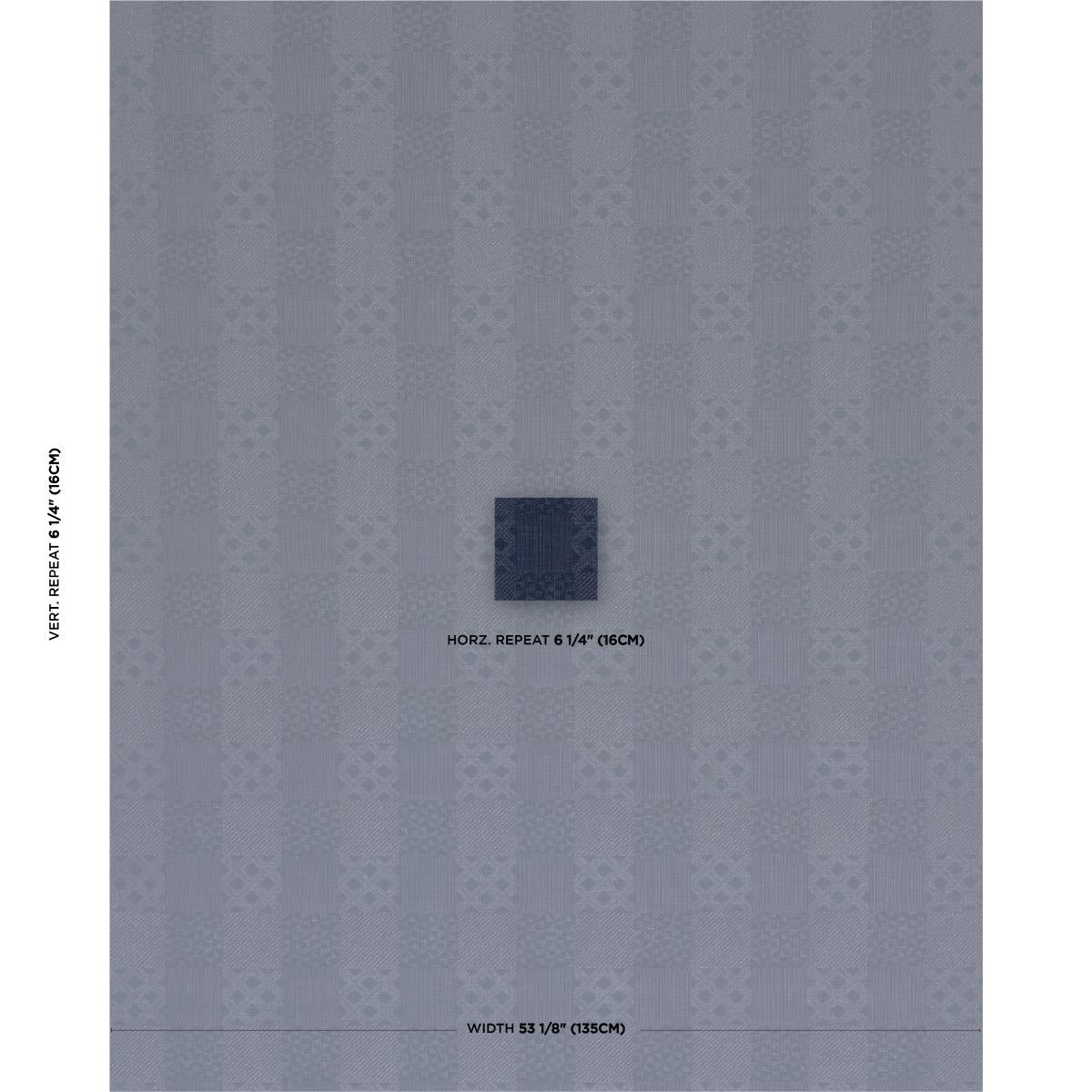 Schumacher Malia Indigo Fabric