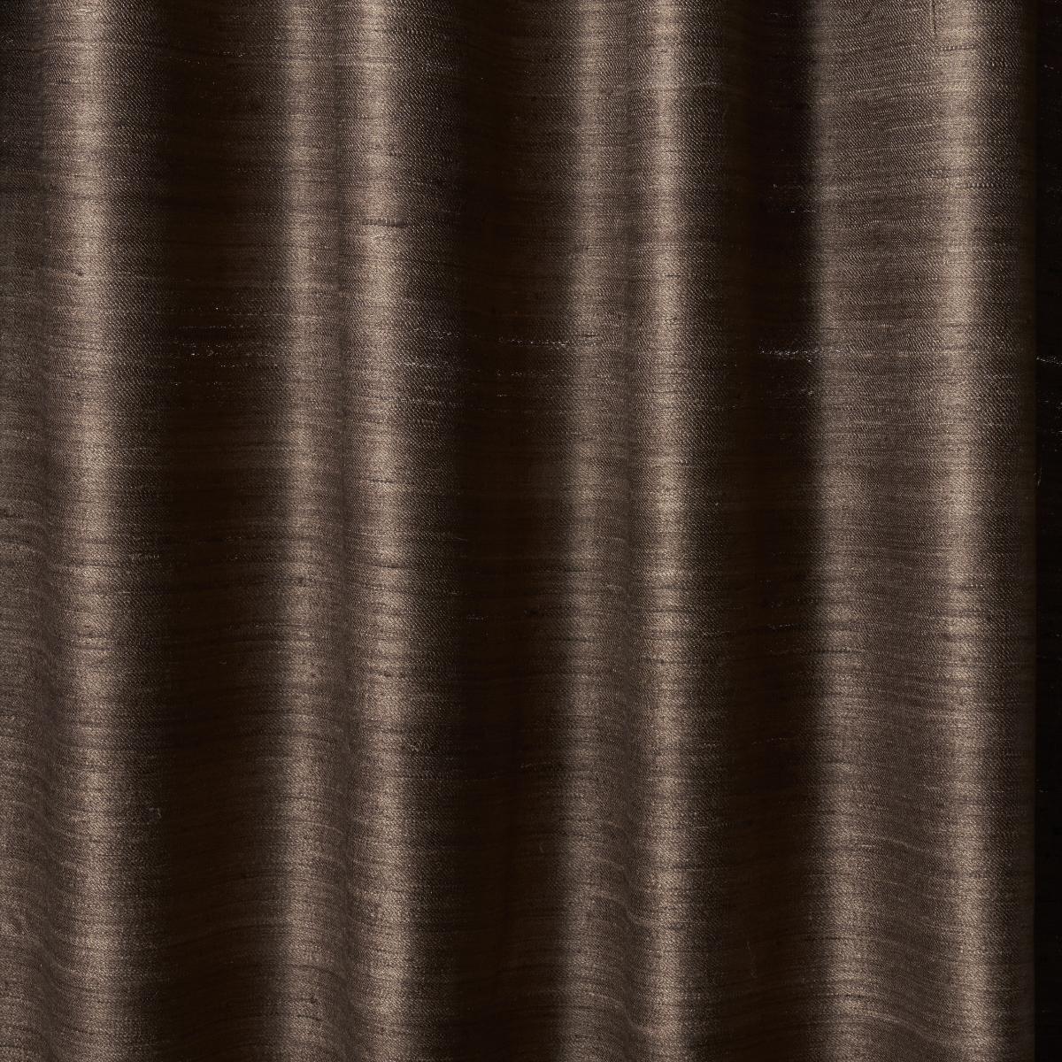 Schumacher Amir Handwoven Silk Casement Walnut Fabric