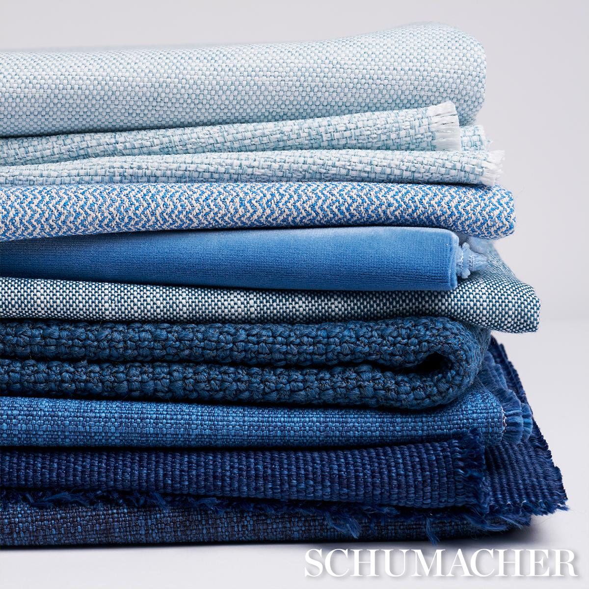 Schumacher Simon Indoor/Outdoor Blue Fabric