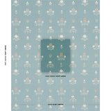 Schumacher Elmslie Embroidery Teal Fabric