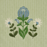 Schumacher Elmslie Embroidery Leaf Fabric