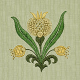 Schumacher Elmslie Embroidery Leaf Fabric