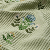 Schumacher Elmslie Embroidery Leaf Fabric