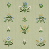 Schumacher Elmslie Embroidery Leaf Fabric