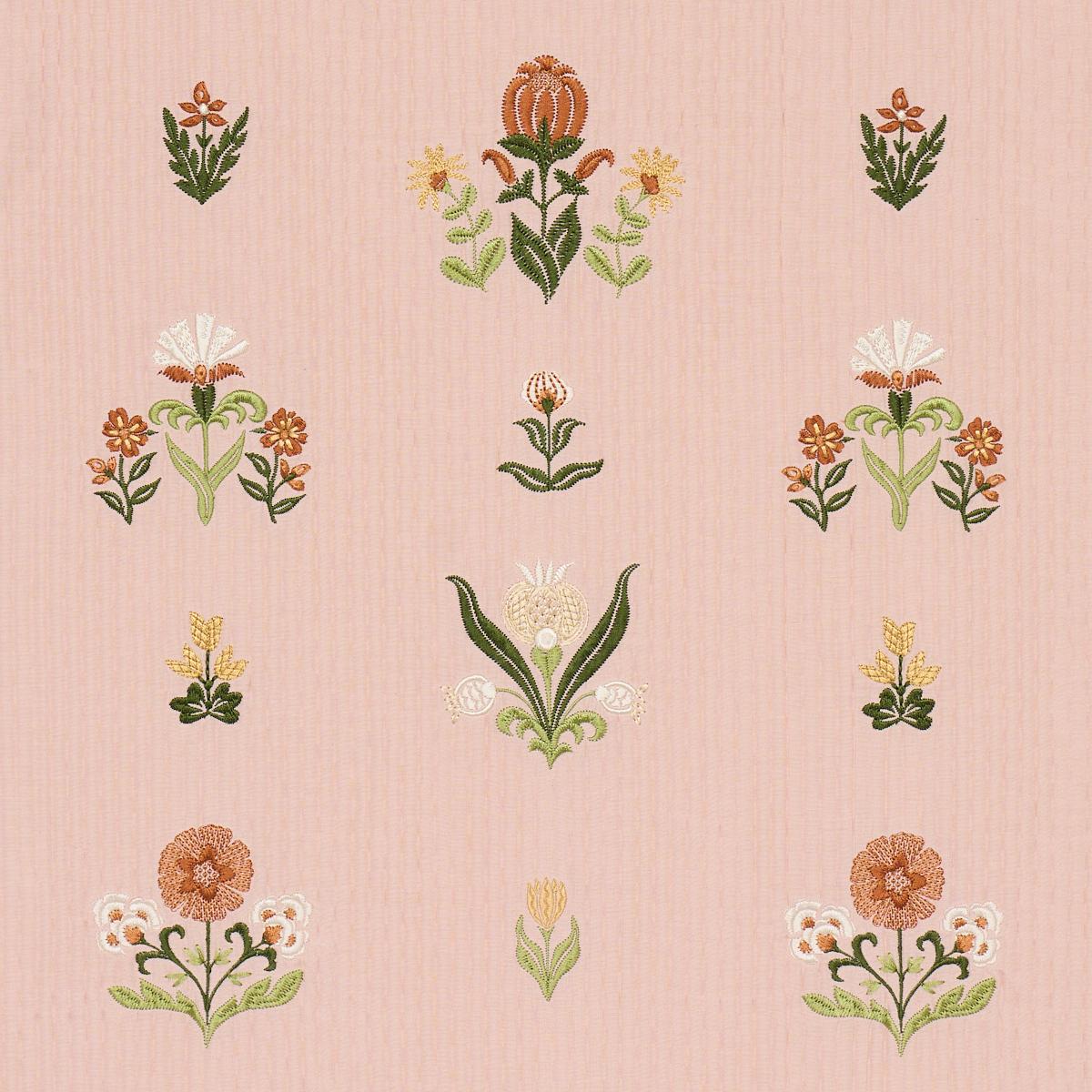 Schumacher Elmslie Embroidery Petal Fabric