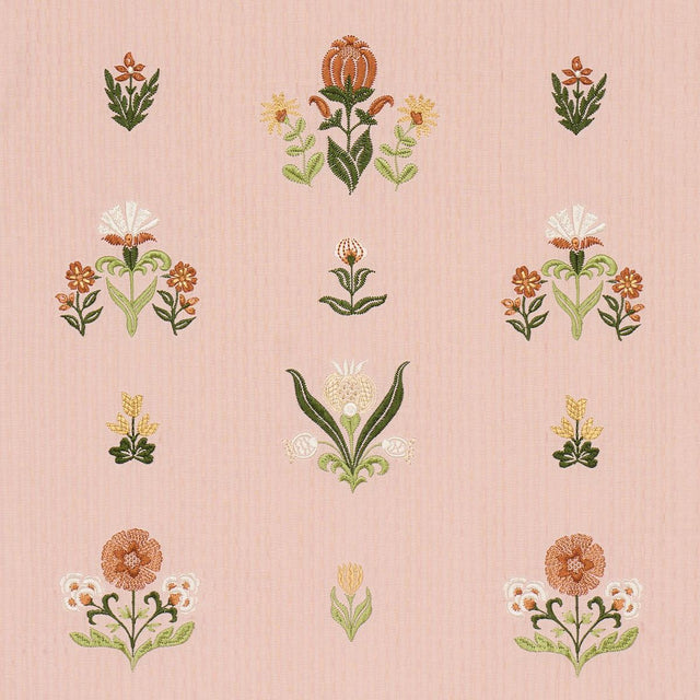 Schumacher Elmslie Embroidery Petal Fabric