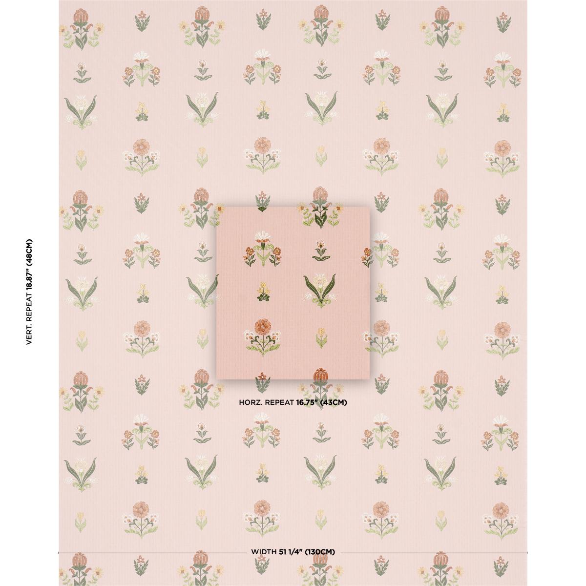 Schumacher Elmslie Embroidery Petal Fabric