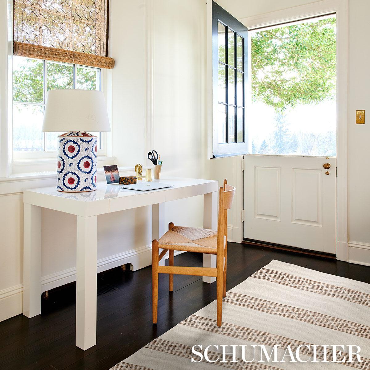 Schumacher Sequoia Stripe Jute Natural 1.17' x 0.83' Rug