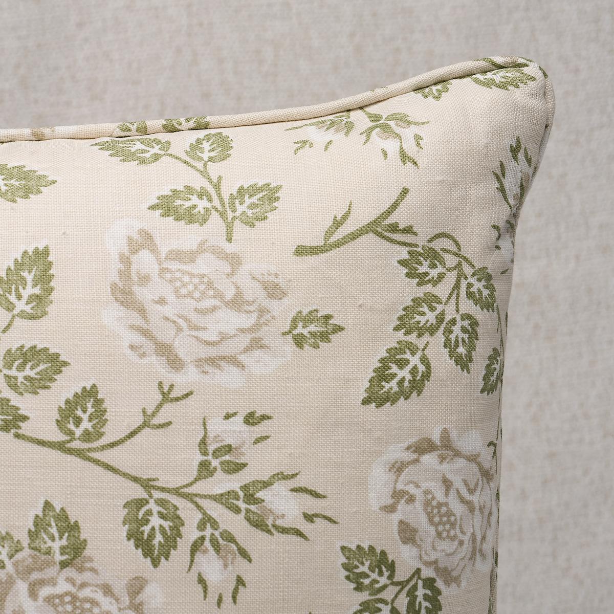 Schumacher Green 18" x 18" Lavinia Pillow