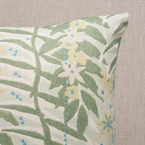 Schumacher Aqua 22" x 22" Ashbee Botanical Pillow