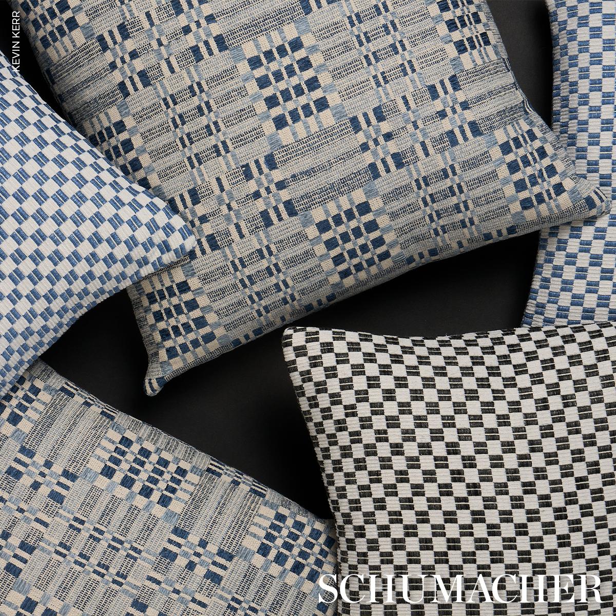 Schumacher Blue 20" x 20" Elkhart Pillow