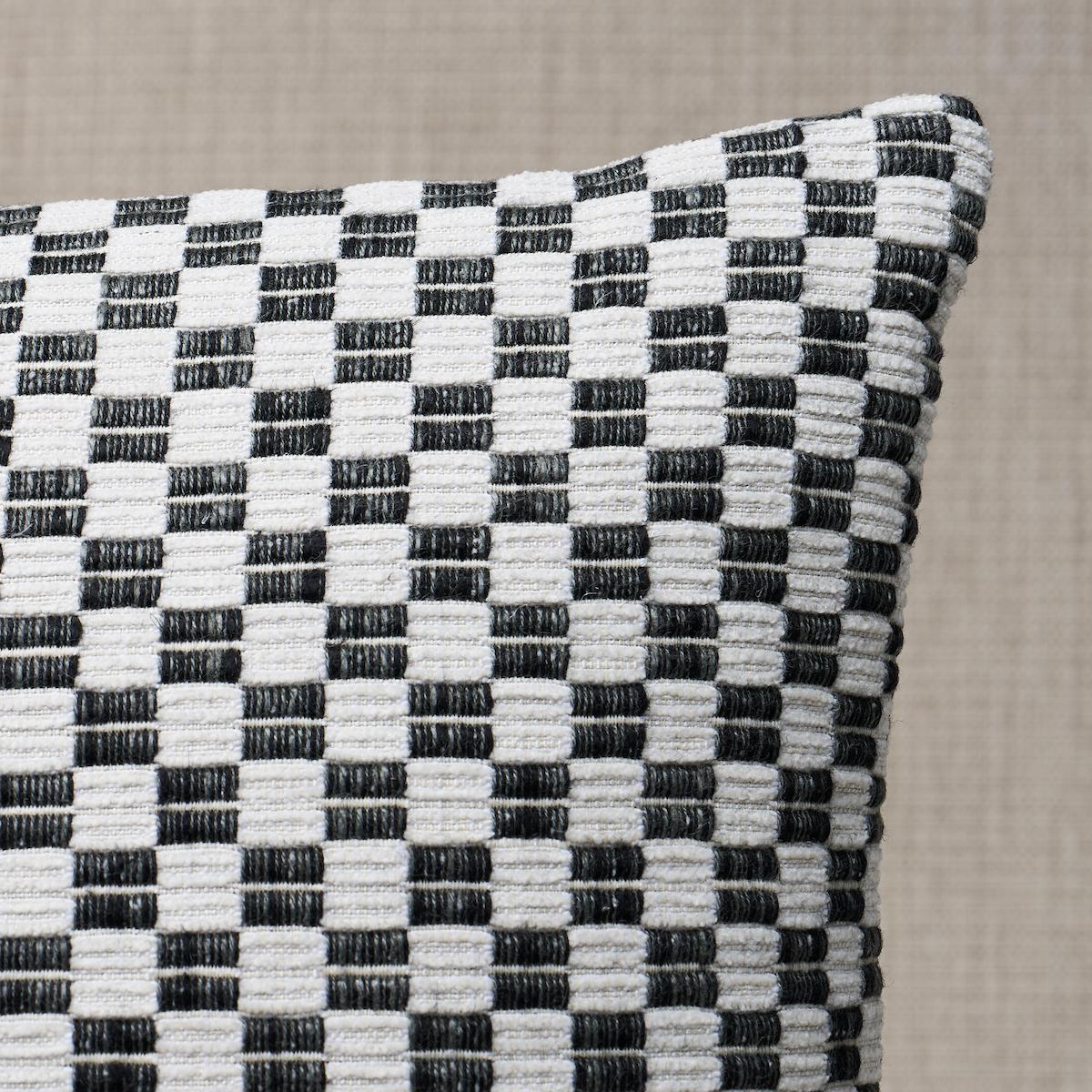 Schumacher Black 22" x 22" Elkhart Pillow