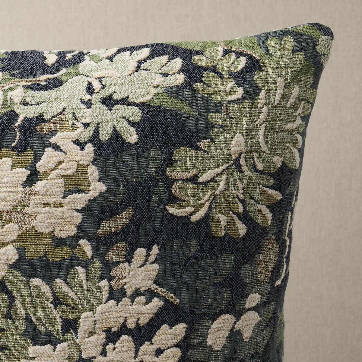 Schumacher Peacock 18" x 18" Verdure Tapestry Pillow