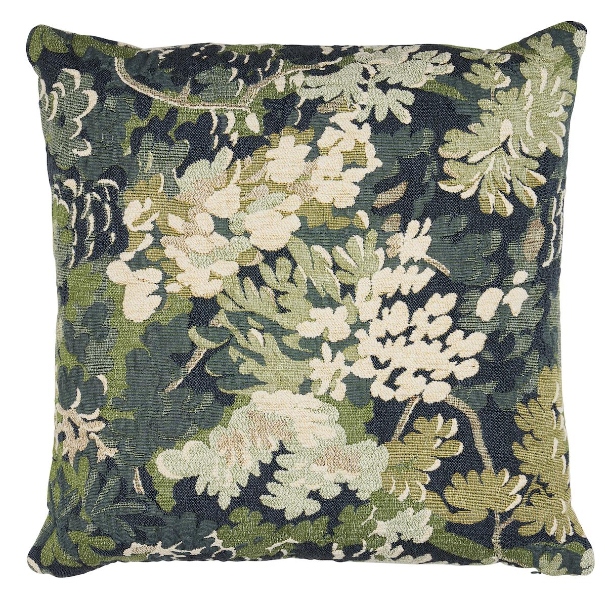 Schumacher Peacock 22" x 22" Verdure Tapestry Pillow