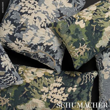 Schumacher Peacock 24" x 12" Verdure Tapestry Pillow