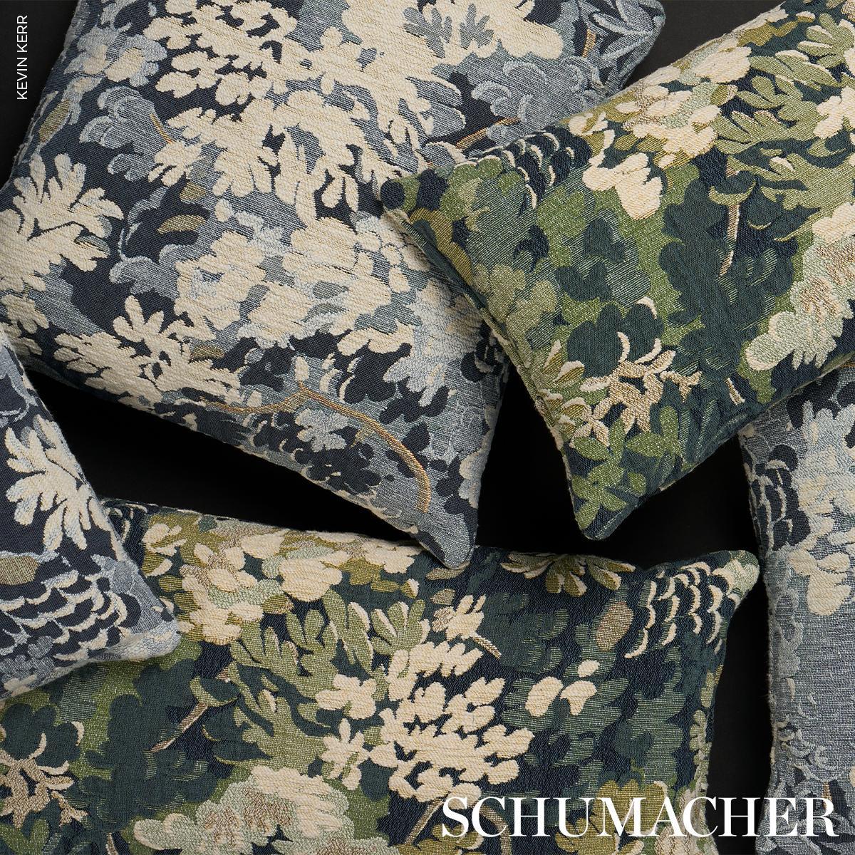Schumacher Verdure Tapestry Blue 20" x 20" Pillow