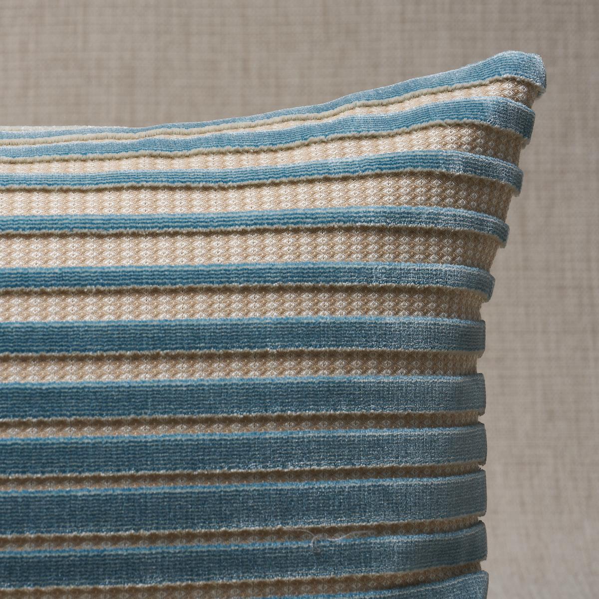 Schumacher Ciel 24" x 12" Chimay Stripe Velvet