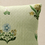 Schumacher Leaf 14" x 14" Elmslie Embroidery Pillow