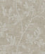 Seabrook Leaf Trail Metallic Taupe & Glass Beads Wallpaper