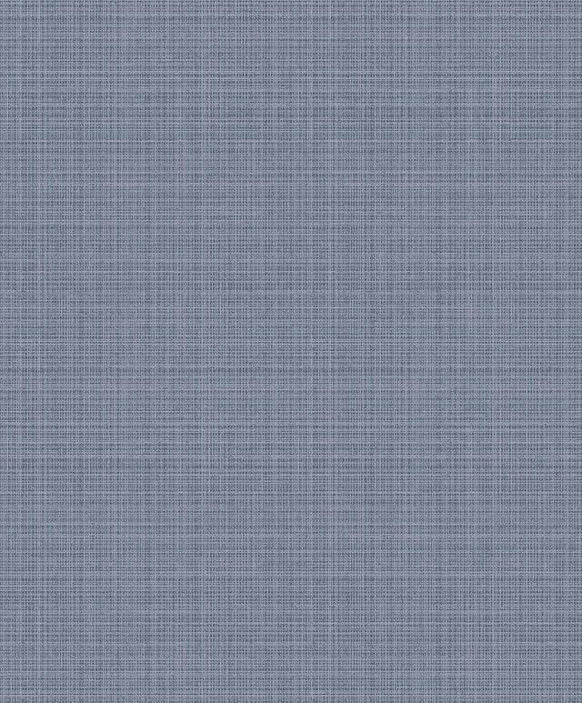 Seabrook Crosshatch Linen Metallic Slate Blue Wallpaper