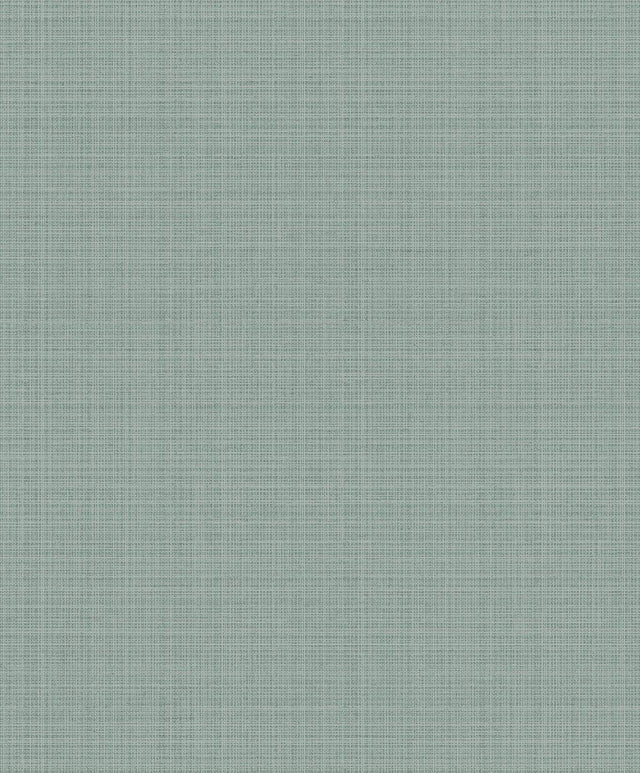 Seabrook Crosshatch Linen Metallic Sea Green Wallpaper