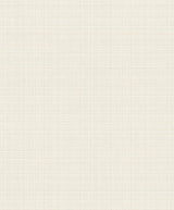 Seabrook Crosshatch Linen Metallic Ivory Wallpaper