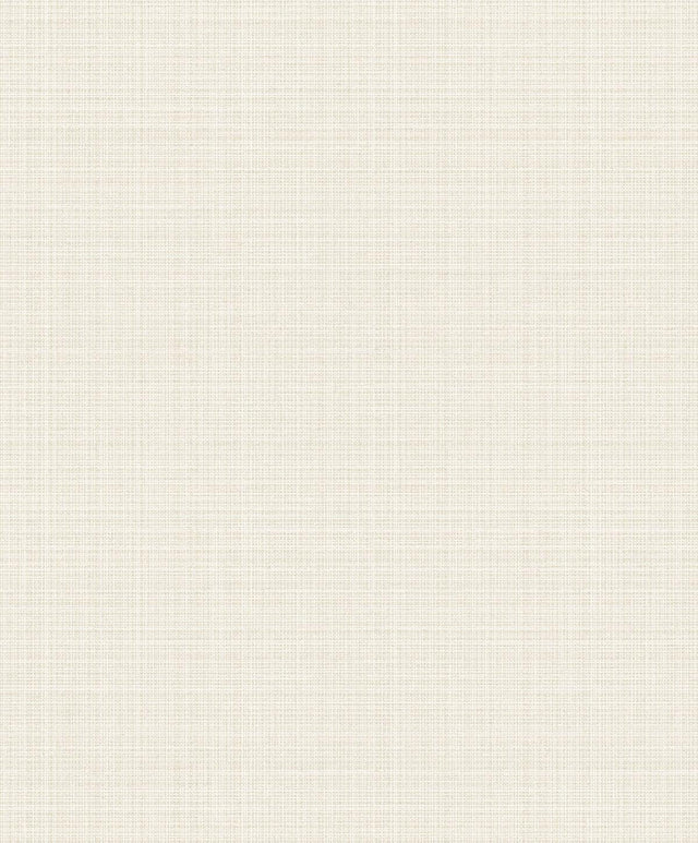 Seabrook Crosshatch Linen Metallic Ivory Wallpaper