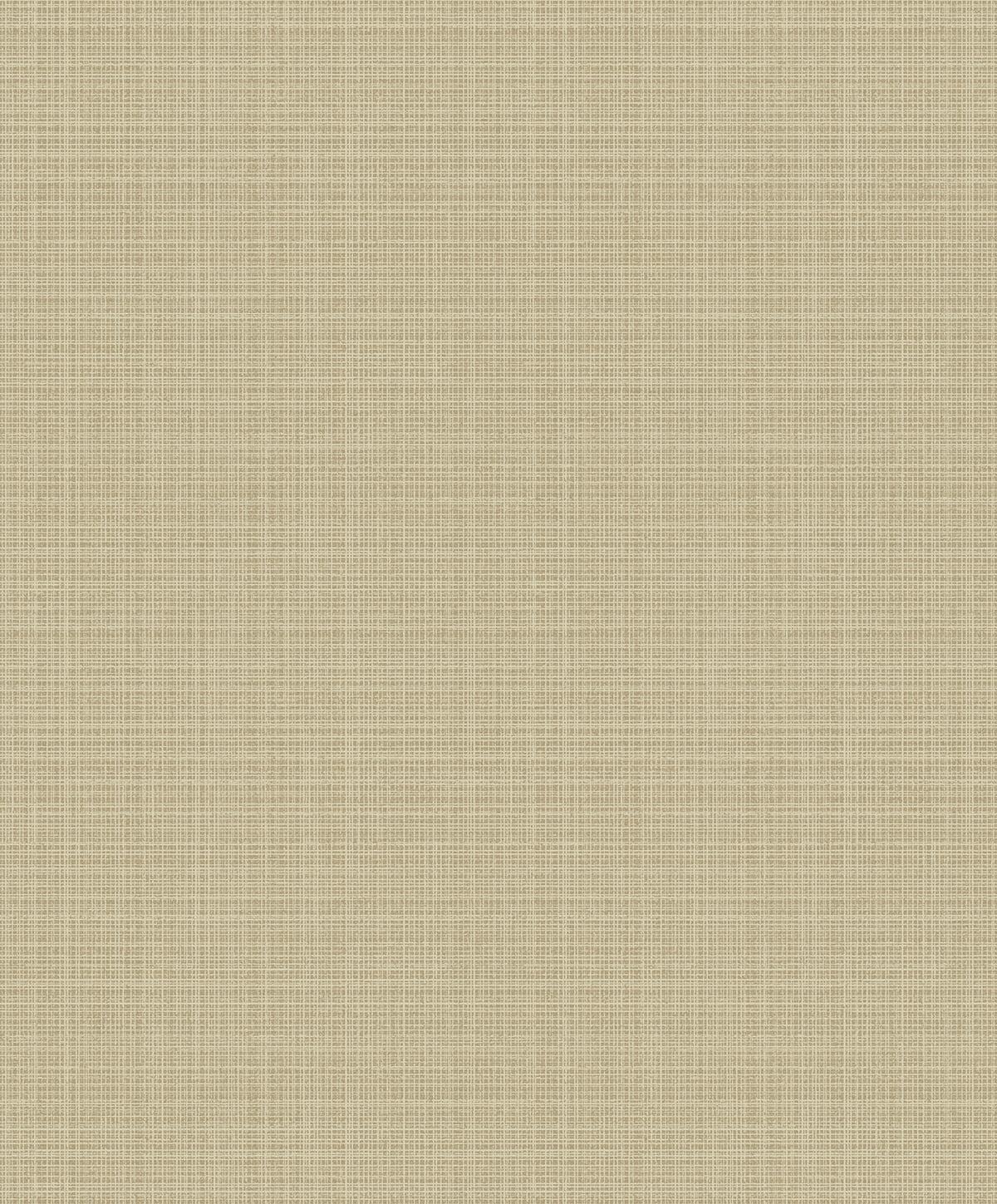 Seabrook Crosshatch Linen Metallic Khaki Wallpaper