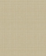 Seabrook Crosshatch Linen Metallic Khaki Wallpaper