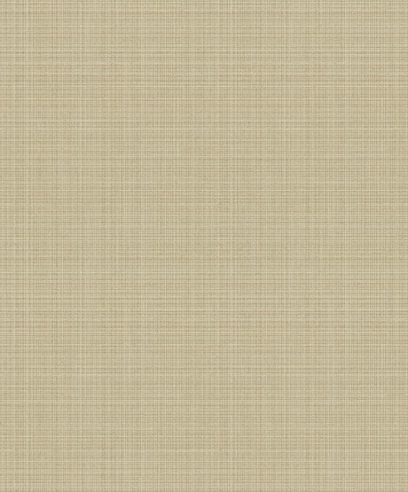 Seabrook Crosshatch Linen Metallic Khaki Wallpaper