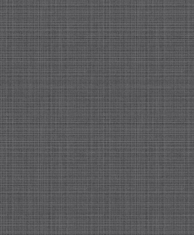 Seabrook Crosshatch Linen Metallic Coal Wallpaper