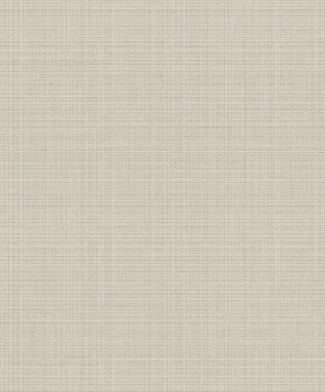Seabrook Crosshatch Linen Metallic Greige Wallpaper