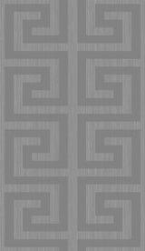 Seabrook Greek Key Metallic Silver & Earl Gray Wallpaper