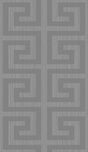 Seabrook Greek Key Metallic Silver & Earl Gray Wallpaper