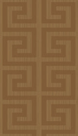 Seabrook Greek Key Metallic Terra Cotta Wallpaper